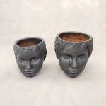 گلدان رخ زن سفالی